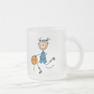 Tasse Givré T-shirts et cadeaux bleus de basket-ball de filles