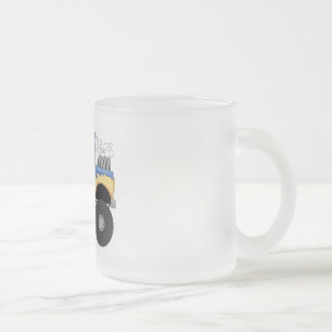 Tasse Givré T-shirts et cadeaux bleus de camion de monstre