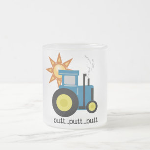 Tasse Givré T-shirts et cadeaux bleus de tracteur de putt de