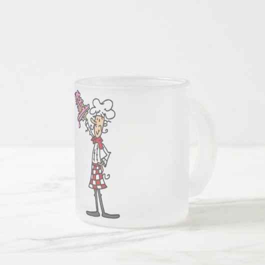Tasse Givré T-shirts et cadeaux Chef avec gâteaux (Devant droit)