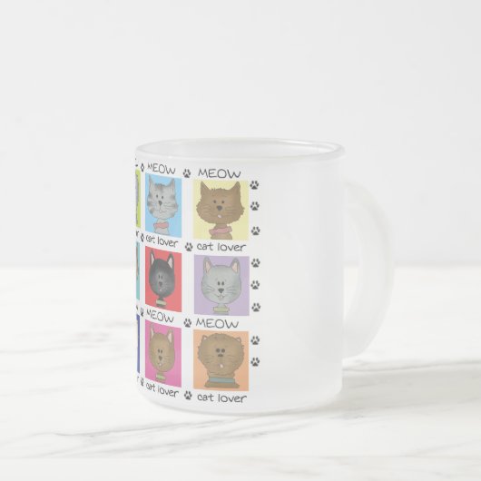 Tasse Givré T-shirts et cadeaux d'amoureux des chats de Meow (Devant droit)