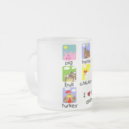 Tasse Givré T-shirts et cadeaux d'animaux de ferme (Devant gauche)