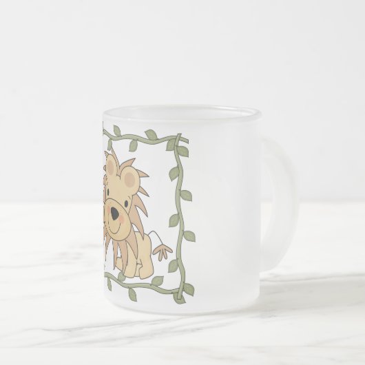 Tasse Givré T-shirts et cadeaux de lion de bébé (Devant droit)