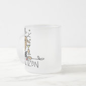 Tasse Givré T-shirts et cadeaux de Noël de renne de Blitzen (Devant gauche)