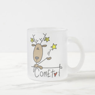 Tasse Givré T-shirts et cadeaux de Noël de renne de comète