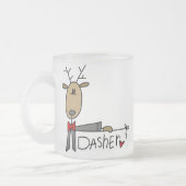 Tasse Givré T-shirts et cadeaux de Noël de renne de Dasher (Gauche)