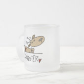 Tasse Givré T-shirts et cadeaux de renne de Prancer (Devant gauche)