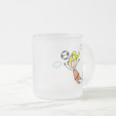 Tasse Givré T-shirts et cadeaux de saut du football de fille (Devant droit)