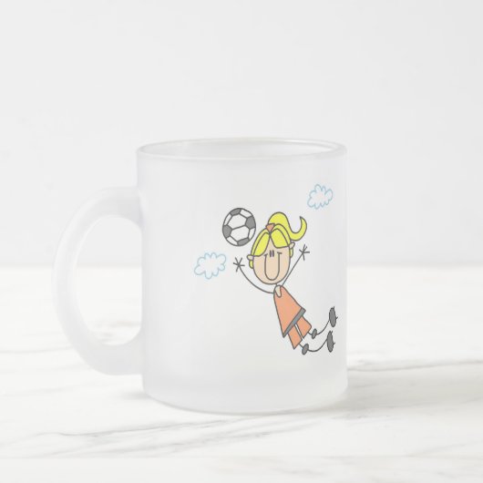 Tasse Givré T-shirts et cadeaux de saut du football de fille (Gauche)