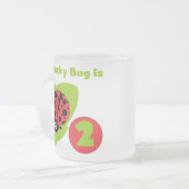 Tasse Givré T-shirts et cadeaux Lucky Bug 2e anniversaire (Devant gauche)