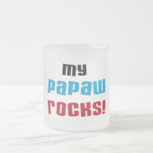 Tasse Givré T-shirts et cadeaux My Papaw Rocks (Centre)