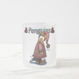 Tasse Givré T-shirts et cadeaux Penguin en raquettes