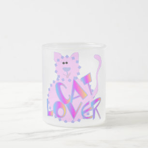 Tasse Givré T-shirts et cadeaux roses d'amoureux des chats