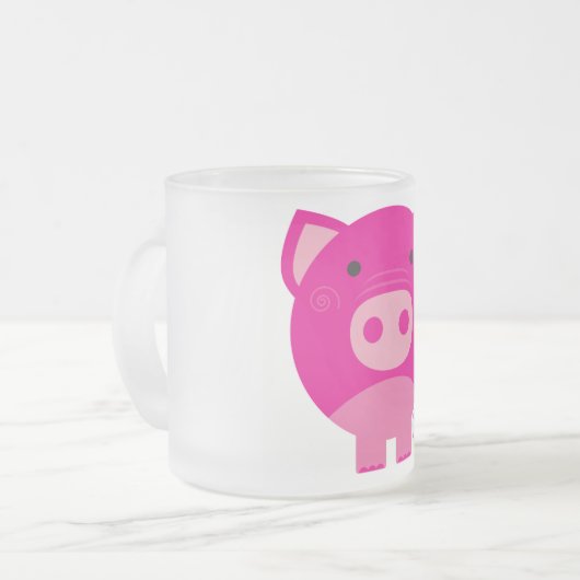 Tasse Givré T-shirts et cadeaux roses de porc (Devant gauche)