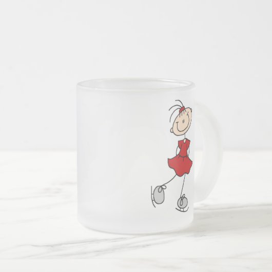 Tasse Givré T-shirts et cadeaux rouges de patineur de glace de (Devant droit)