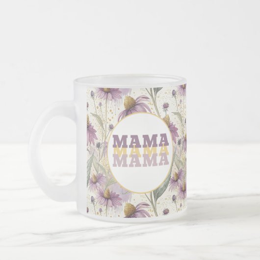 Tasse Givré Taza De Café Watercolor Echinacea Purple & Gold (Gauche)