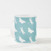 Tasse Givré Teal Butterflies and Dragonflies Pattern (Devant gauche)