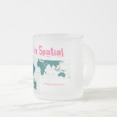 Tasse Givré Teal carré, je suis spatial, @MappingCenter (Devant droit)