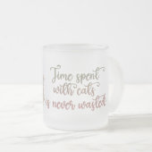 Tasse Givré Temps passé avec chats mignon Chat Aquarelle Desig (Devant droit)