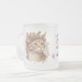 Tasse Givré Temps passé avec chats mignon Chat Aquarelle Desig (Devant gauche)