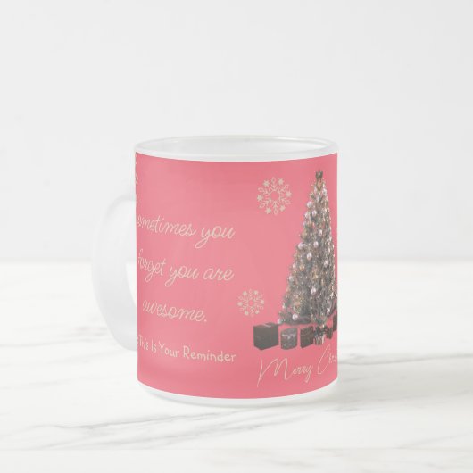 Tasse Givré Tendance Vous Êtes Super Joyeux Noël (Devant gauche)