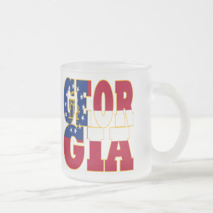 Tasse Givré Texte du drapeau de l'État de Géorgie