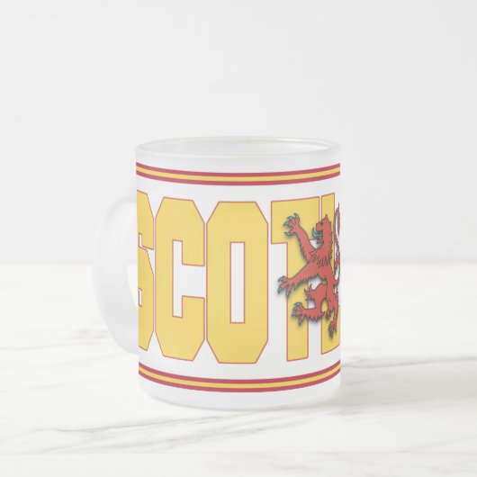 Tasse Givré Texte du drapeau écossais (Devant gauche)
