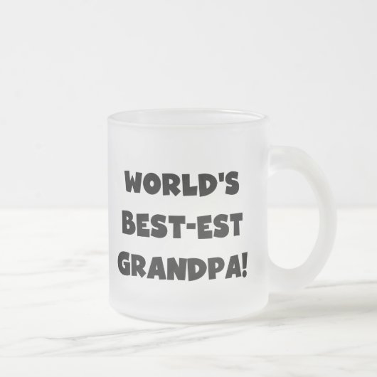 Tasse Givré Texte noir ou blanc de grand-papa du Meilleur-est (Droit)