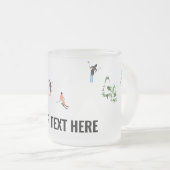 Tasse Givré Texte Personnalisé Ski alpin Ski Ski Ski (Devant droit)