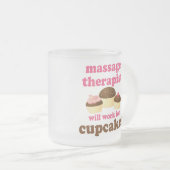 Tasse Givré Thérapeute drôle de massage de chocolat du travail (Devant droit)
