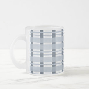 Tasse Givré Tissus à carreaux bleus et rayures