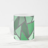 Tasse Givré Tons de motif en vitrail vert (Devant gauche)