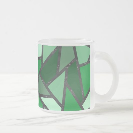 Tasse Givré Tons de motif en vitrail vert (Droit)