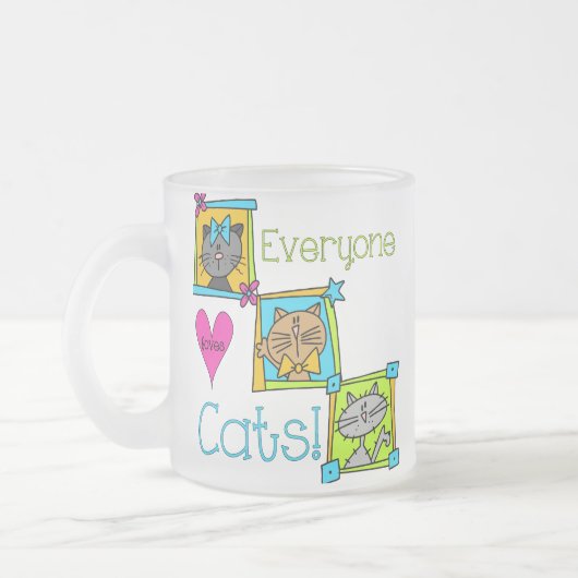 Tasse Givré Tout le monde aime les chats (Gauche)