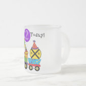 Tasse Givré Train d'anniversaire 2e T-shirts et cadeaux d'anni (Devant droit)