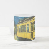 Tasse Givré tramway jaune sur une nuit étoilée -Budapest (Devant gauche)