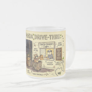 Tasse Givré Trash Panda Coffee Drive-thru Co Raton Laveur