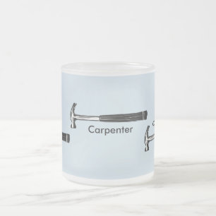 Tasse Givré Travailleur du bois bleu-clair de construction de