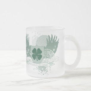 Tasse Givré trèfle de quatre feuilles. un plus pour la route