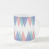Tasse Givré Triangles bleu et corail (Devant droit)