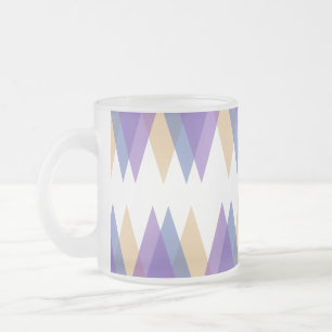 Tasse Givré Triangles mauve, bleu et jaune