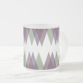 Tasse Givré Triangles mauve et vert (Devant droit)