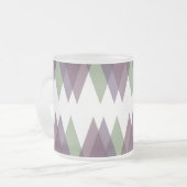 Tasse Givré Triangles mauve et vert (Devant gauche)