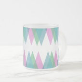 Tasse Givré Triangles rose et vert (Devant droit)