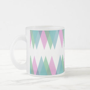 Tasse Givré Triangles rose et vert