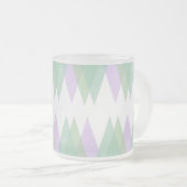 Tasse Givré Triangles vert et lilas (Devant droit)
