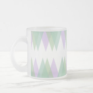 Tasse Givré Triangles vert et lilas