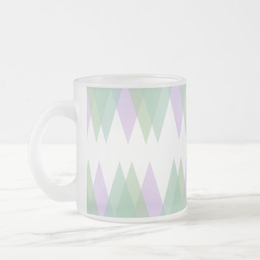 Tasse Givré Triangles vert et lilas (Gauche)