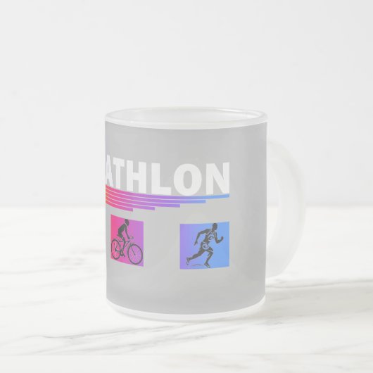 Tasse Givré Triathlon : Maîtriser la natation, vélo, courir (Devant droit)