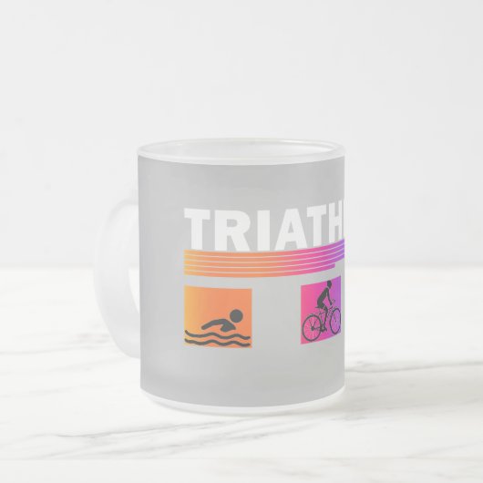 Tasse Givré Triathlon : Maîtriser la natation, vélo, courir (Devant gauche)